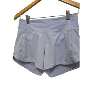 Lululemon Womens Light Purple Swiftly Sculpt Running Shorts Size 4 With Zipper P